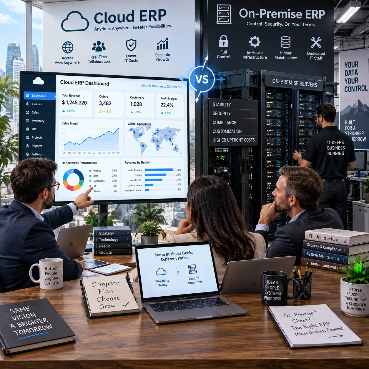 ERP en la nube vs. on-premise: ventajas, desventajas y cómo elegir